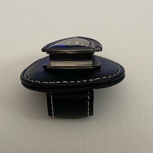 Honda Sunglass Holder for Car with Logo Black PU Leather NWT - Picture 4 of 10